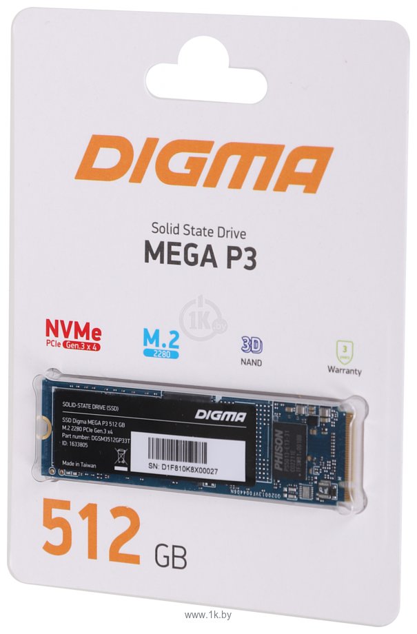 Фотографии Digma Mega P3 512GB DGSM3512GP33T