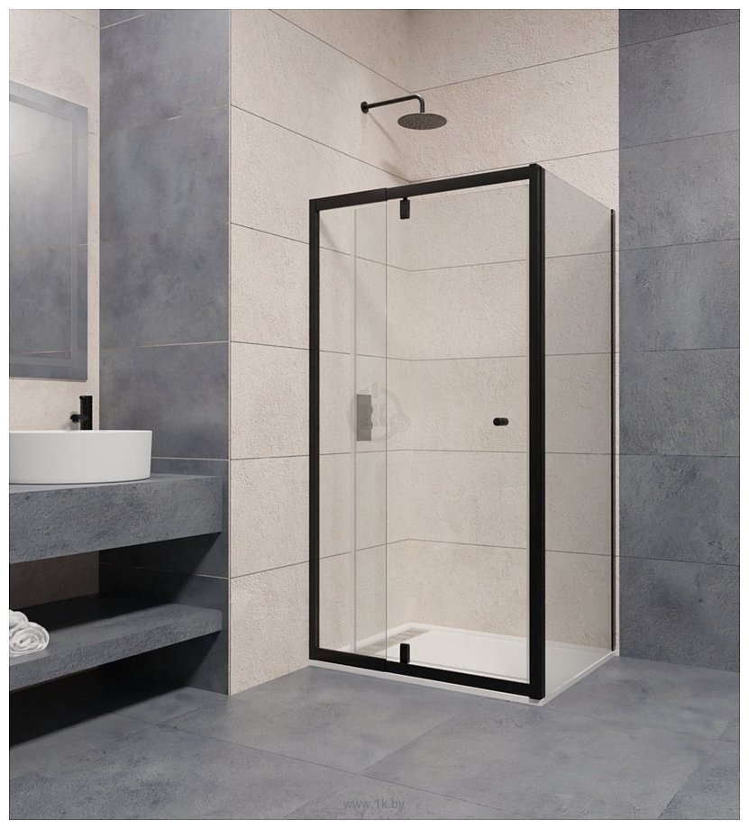 Фотографии RGW PA-44B 04084417-014 120x70 (черный/прозрачное стекло)