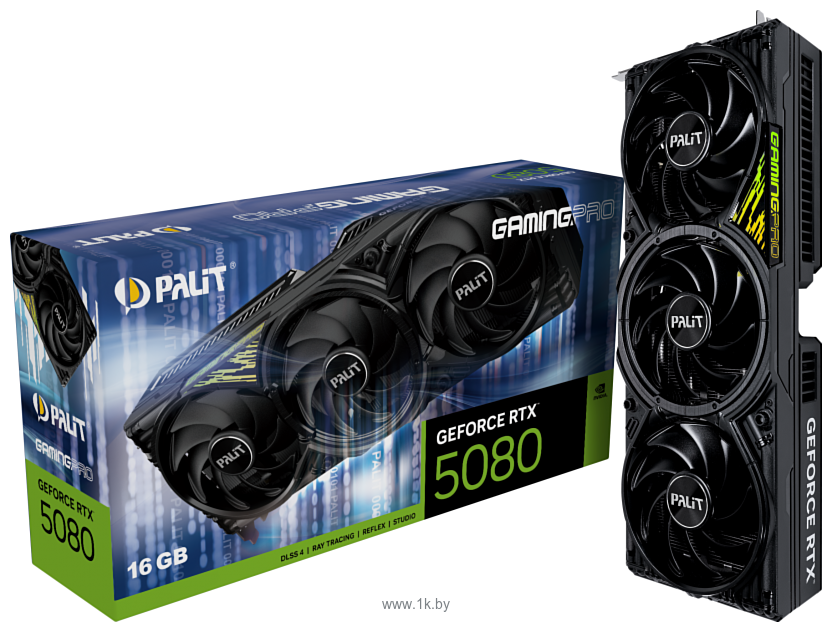 Фотографии Palit GeForce RTX 5080 GamingPro (NE75080019T2-GB2031A)