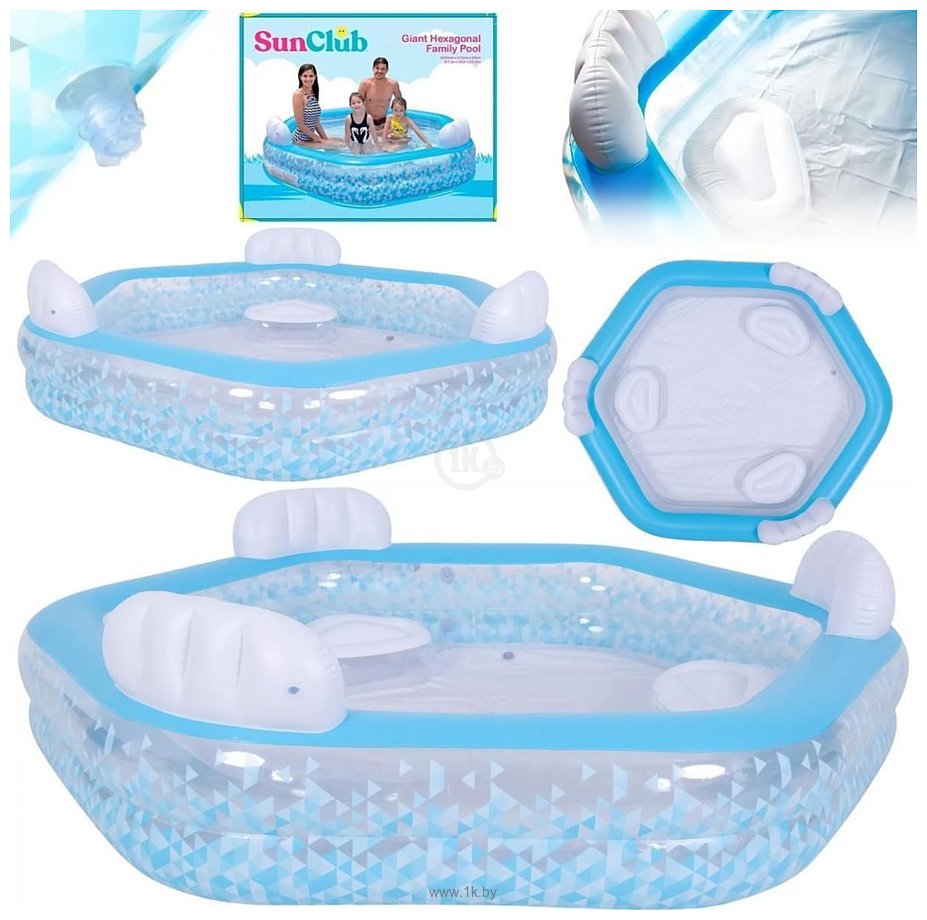 Фотографии Jilong Giant Hexagon Family Pool 57161 (223x211x58)