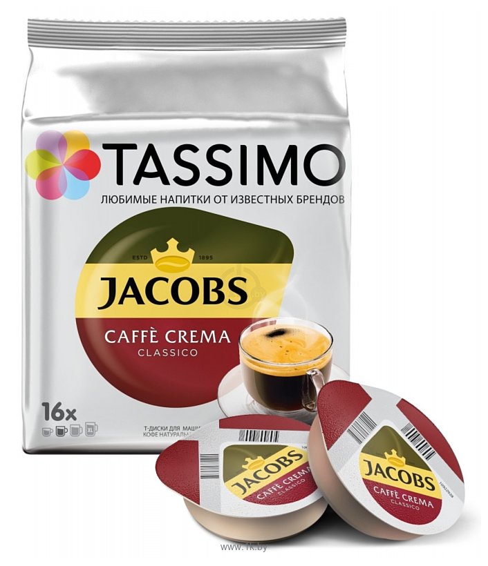 Фотографии Tassimo Jacobs Caffe Crema Classico 16 шт