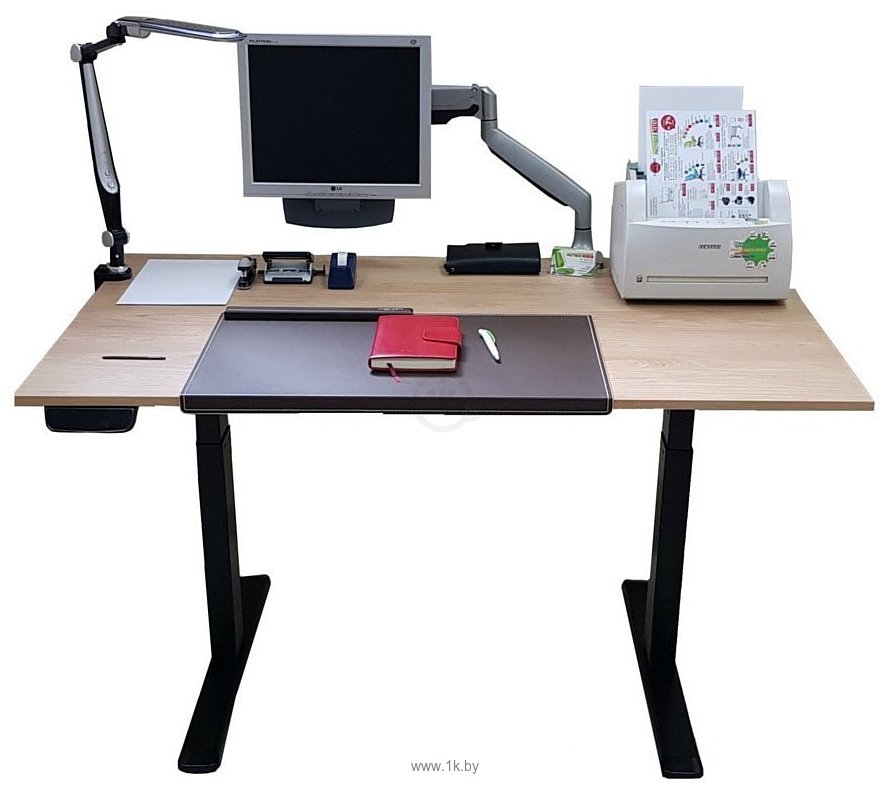 Фотографии ErgoSmart Unique Ergo Desk 1360x800x36мм (альпийский белый/белый)
