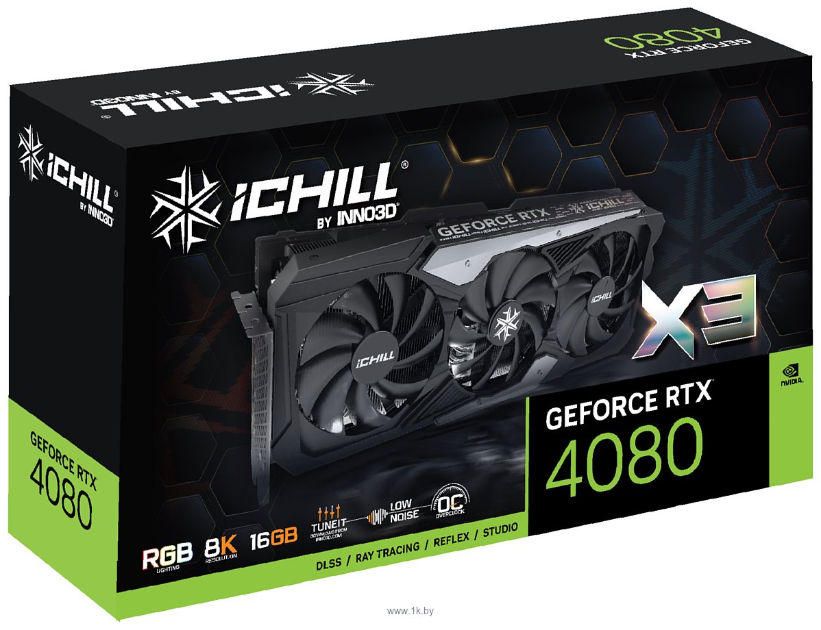 Фотографии INNO3D GeForce RTX 4080 iChill X3 16GB (C40803-166XX-187049H)