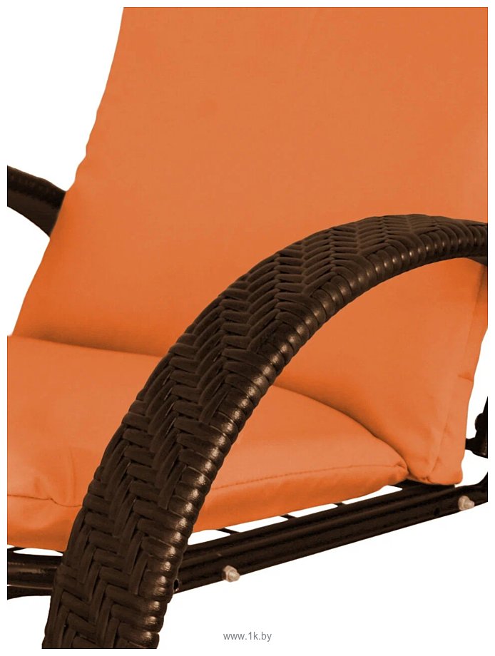 Фотографии M-Group Фасоль 12370207 (коричневый ротанг/оранжевая подушка)