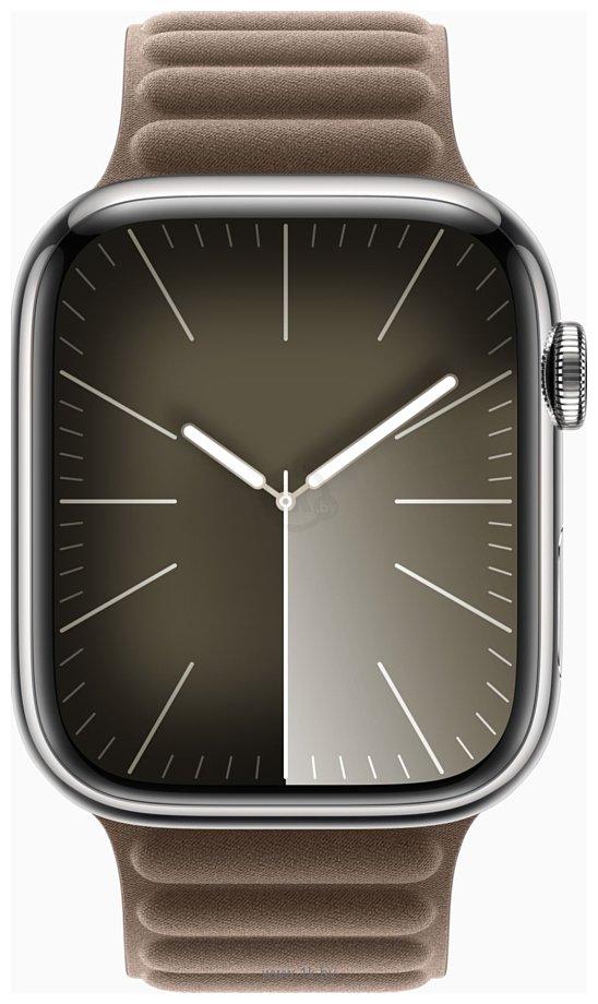 Фотографии Apple Watch Series 9 45 мм (стальной корпус, замшевый ремешок)