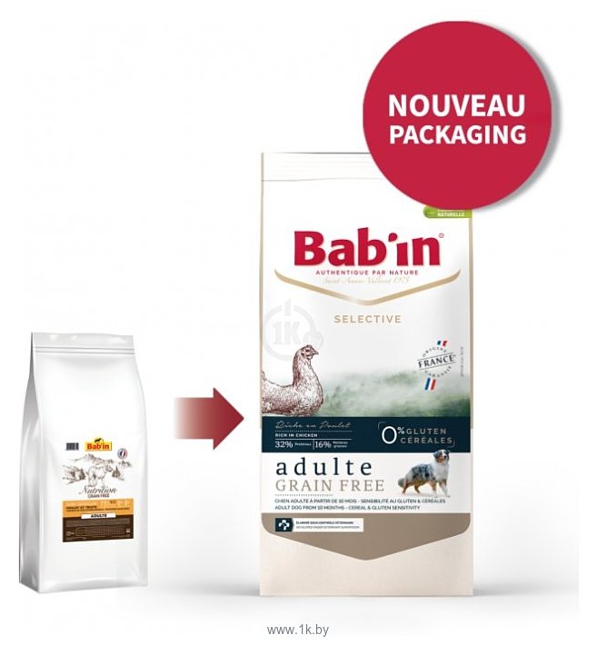Фотографии Bab'in (12.5 кг) Adulte Grain Free Poulet