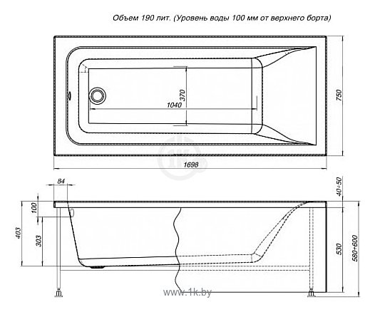 Фотографии Aquanet Bright 170x75