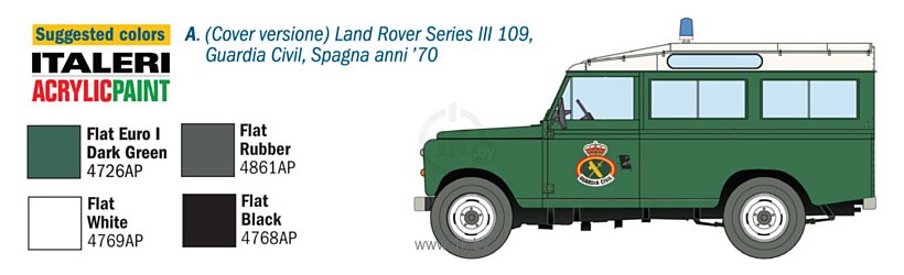 Фотографии Italeri 6542 Внедорожник Land Rover Series III 109 Guardia Civil