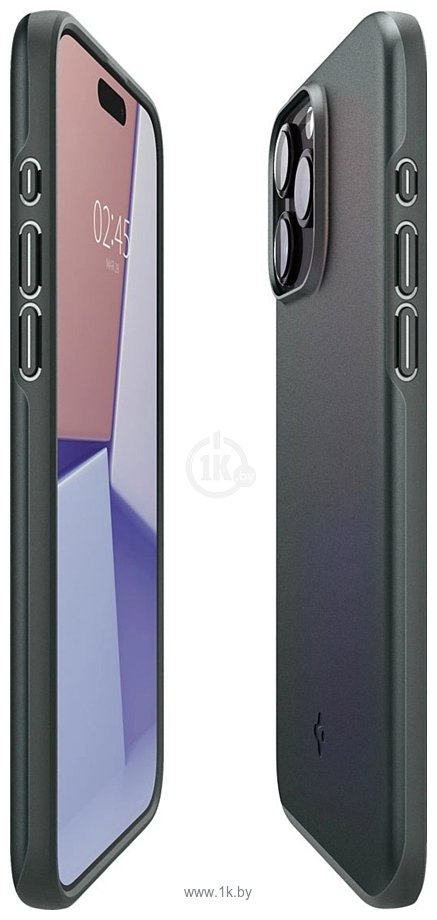 Фотографии Spigen Thin Fit для iPhone 15 Pro ACS06690 (зеленый)