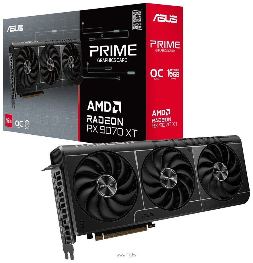 Фотографии ASUS Prime Radeon RX 9070 XT OC Edition 16GB GDDR6 (PRIME-RX9070XT-O16G)