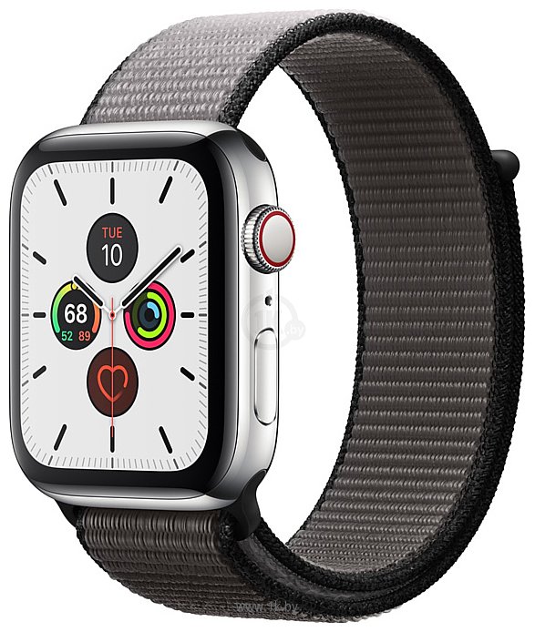 Фотографии Apple Watch Series 5 44mm GPS + Cellular Stainless Steel Case with Sport Loop
