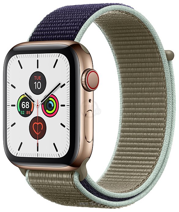Фотографии Apple Watch Series 5 44mm GPS + Cellular Stainless Steel Case with Sport Loop
