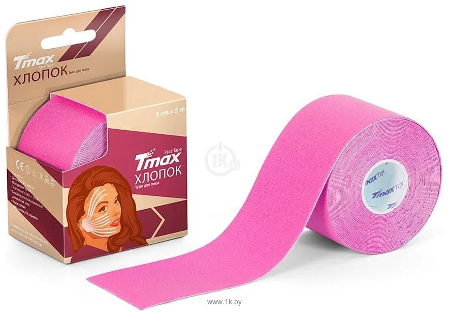 Фотографии Tmax Beauty Tape 5 см x 0.5 м розовый)