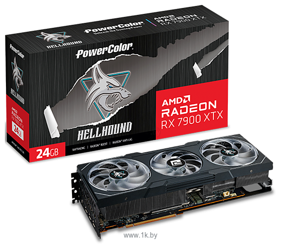 Фотографии PowerColor Hellhound AMD Radeon RX 7900 XTX 24GB GDDR6 (RX7900XTX 24G-L/OC)