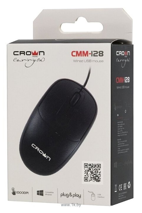 Фотографии CROWN CMM-128 black USB