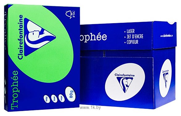 Фотографии Clairefontaine Trophee A4 80 г/кв.м 500 л 1875C (ярко-зеленый)