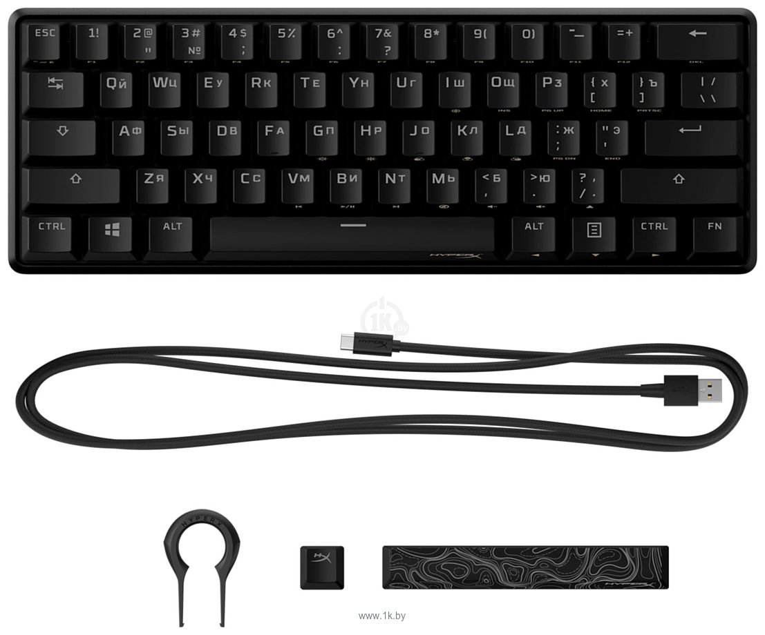 Фотографии HyperX Alloy Origins 60 HyperX Red (нет кириллицы)