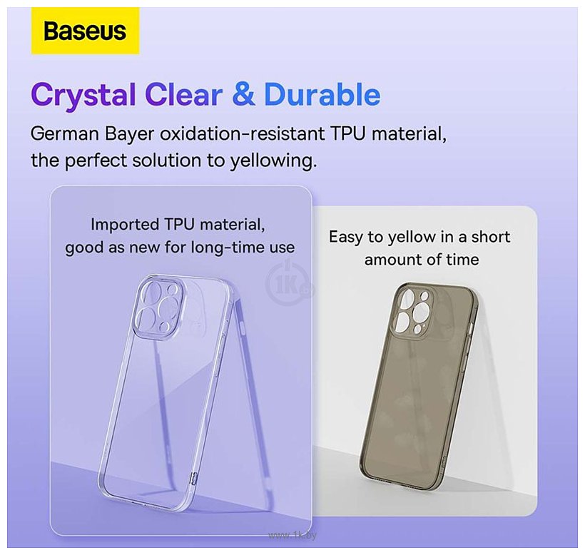 Фотографии Baseus Simple Series 2 Protective Case iPhone 14 Pro Max (прозрачный)