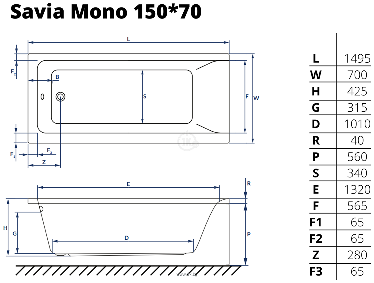 Фотографии Excellent Savia Mono 150x70