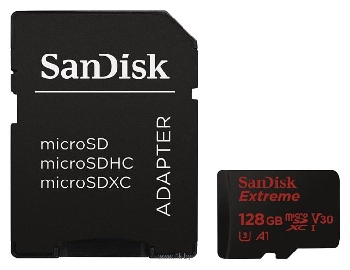 Фотографии SanDisk Extreme microSDXC Class 10 UHS Class 3 V30 A1 100MB/s 128GB