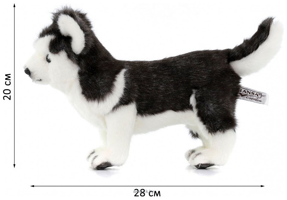 Фотографии Hansa Сreation Собака сибирский хаски, черно-белый щенок 6970 (20 см)