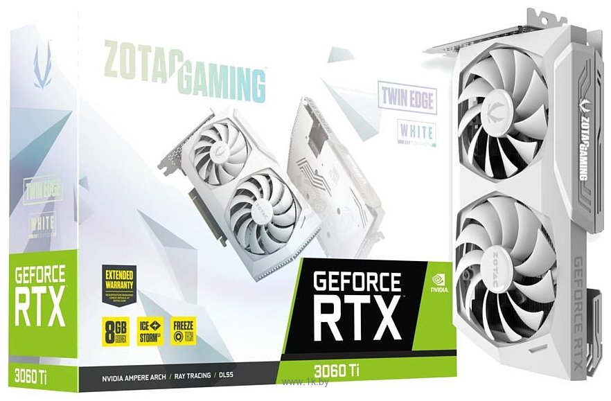 Фотографии ZOTAC Gaming GeForce RTX 3060 Ti Twin Edge White Edition 8GB (ZT-A30620J-10P)