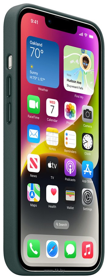 Фотографии Apple MagSafe Leather Case для iPhone 14 (зеленый лес)