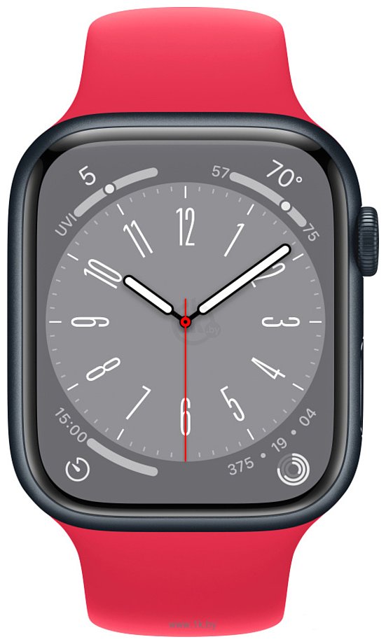 Фотографии Apple Watch Series 8 45 мм (алюминиевый корпус, спортивный силиконовый ремешок)