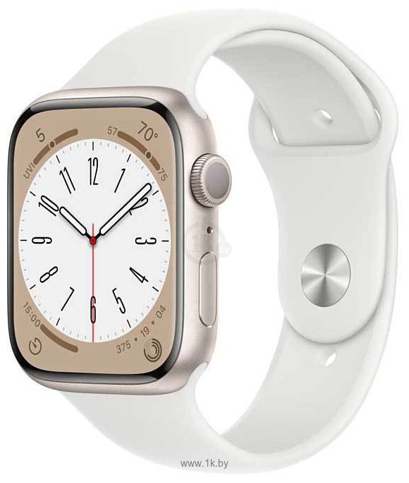 Фотографии Apple Watch Series 8 45 мм (алюминиевый корпус, спортивный силиконовый ремешок)