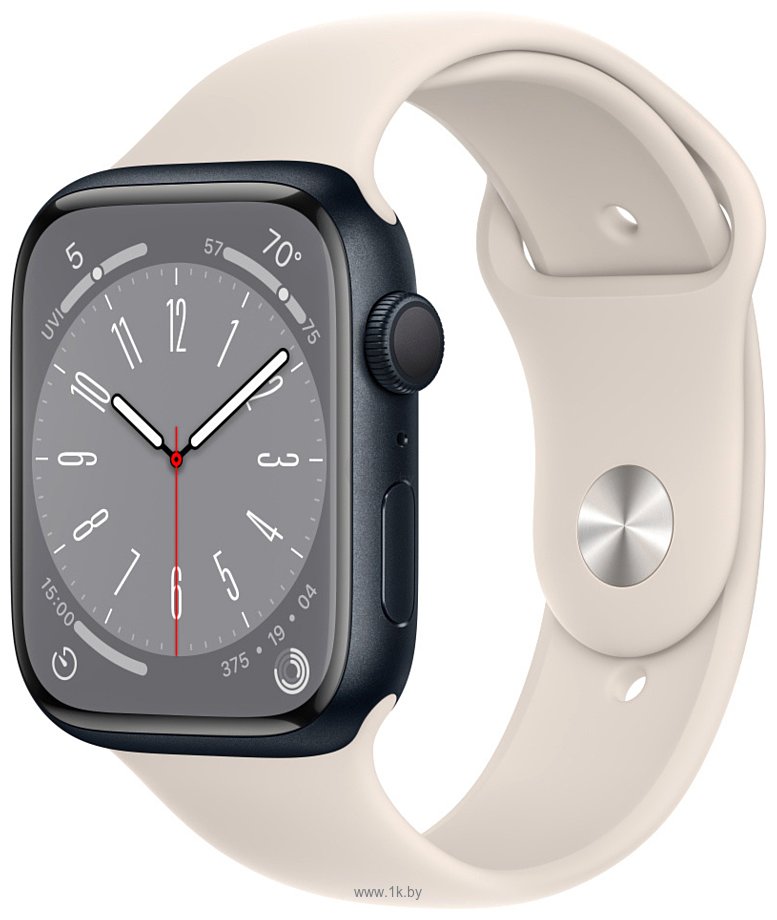 Фотографии Apple Watch Series 8 45 мм (алюминиевый корпус, спортивный силиконовый ремешок)