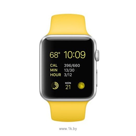 Фотографии Apple Watch Sport 42mm Silver with Yellow Sport Band (MMFE2)
