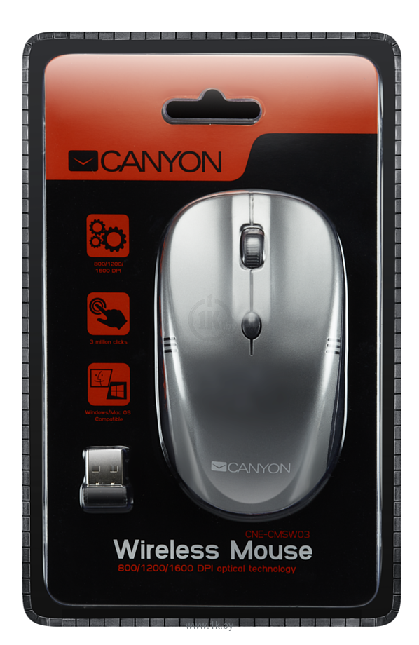 Фотографии Canyon CNE-CMSW03DG black-Grey USB