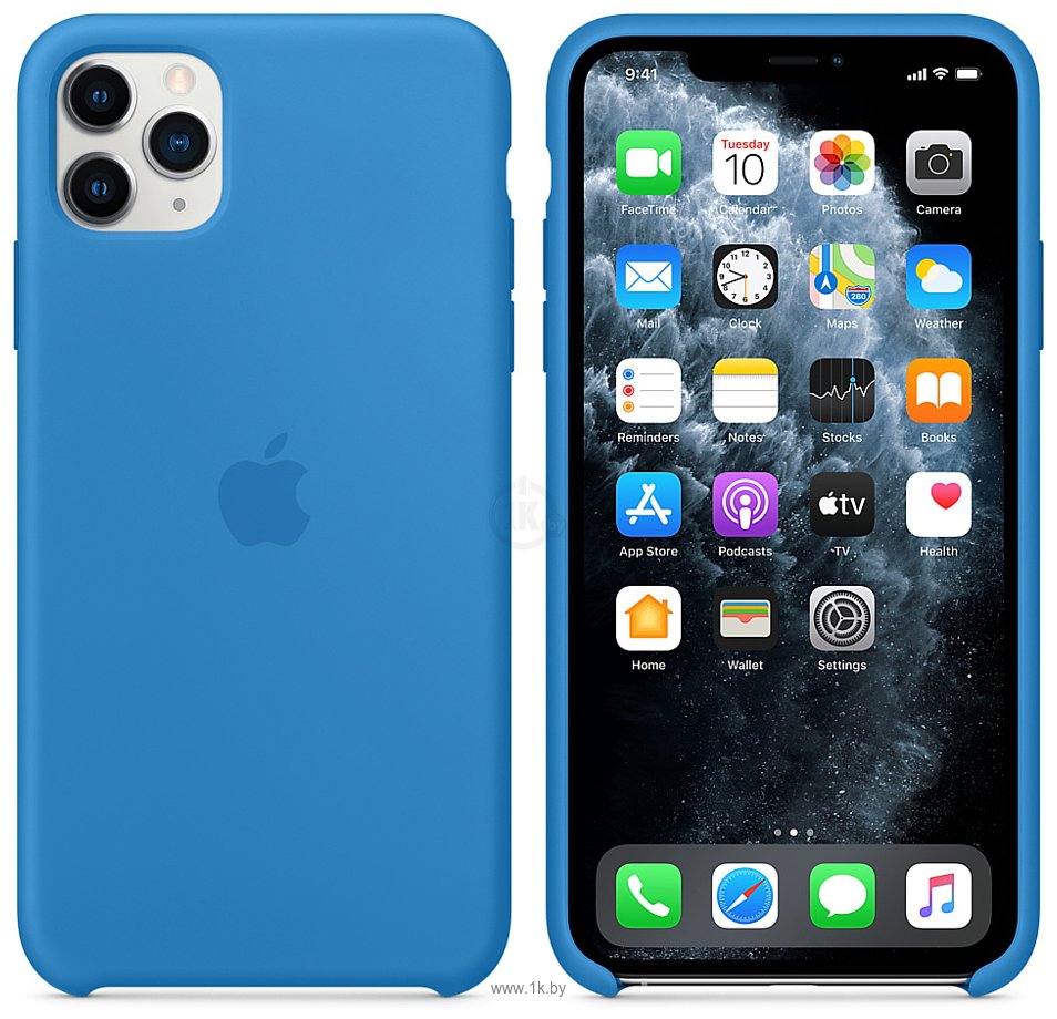 Фотографии Apple Silicone Case для iPhone 11 (синяя волна)
