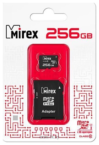 Фотографии Mirex microSDXC Class 10 UHS-I 256GB + SD adapter