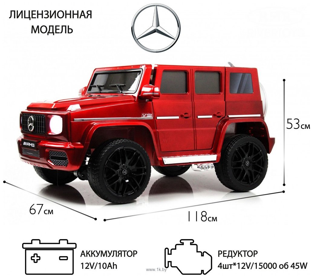 Фотографии RiverToys Mercedes-Benz G65 E111EE (красный глянец)