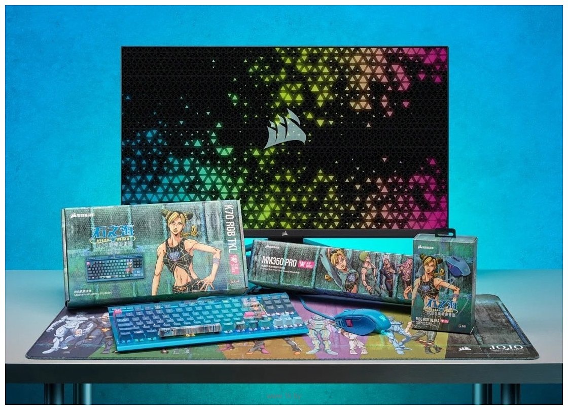 Фотографии Corsair MM350 Pro JOJO Stone Ocean Jolyne Edition