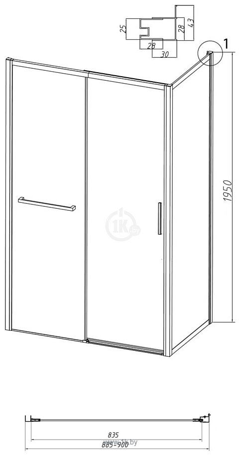 Фотографии Grossman Style 90x195 200.K33.05.90.10.02 (хром,стекло шиншилла) Фотографии Grossman Style 90x195 200.K33.05.90.10.02 (хром,стекло шиншилла)