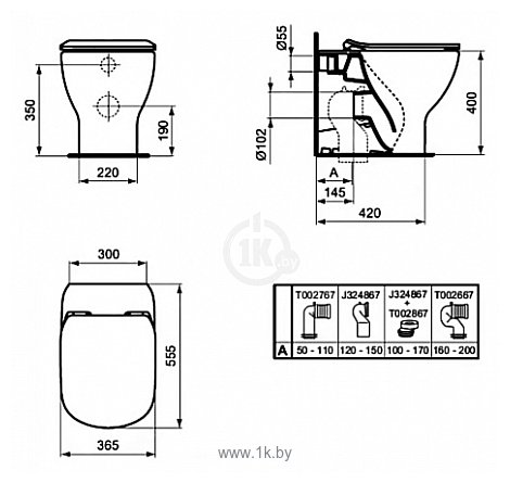 Фотографии Ideal Standard Tesi AquaBlade T007701+T352701