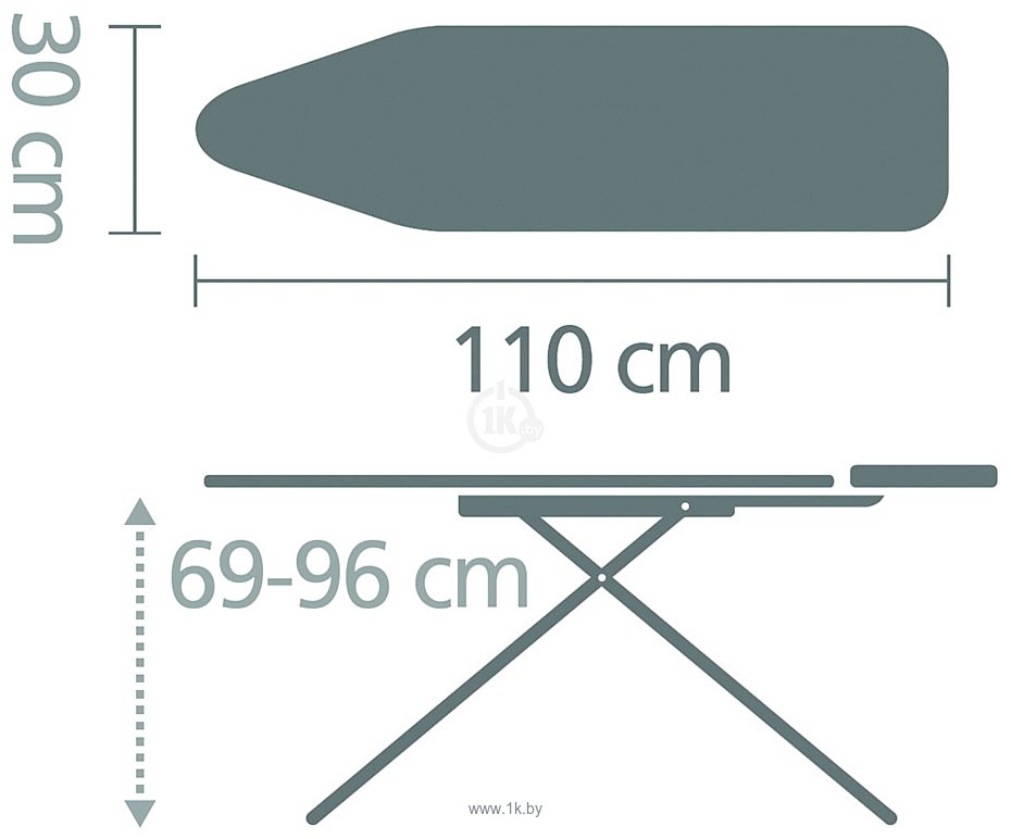 Фотографии Brabantia A 110x30 см 134180 (утренний бриз/каркас черный)