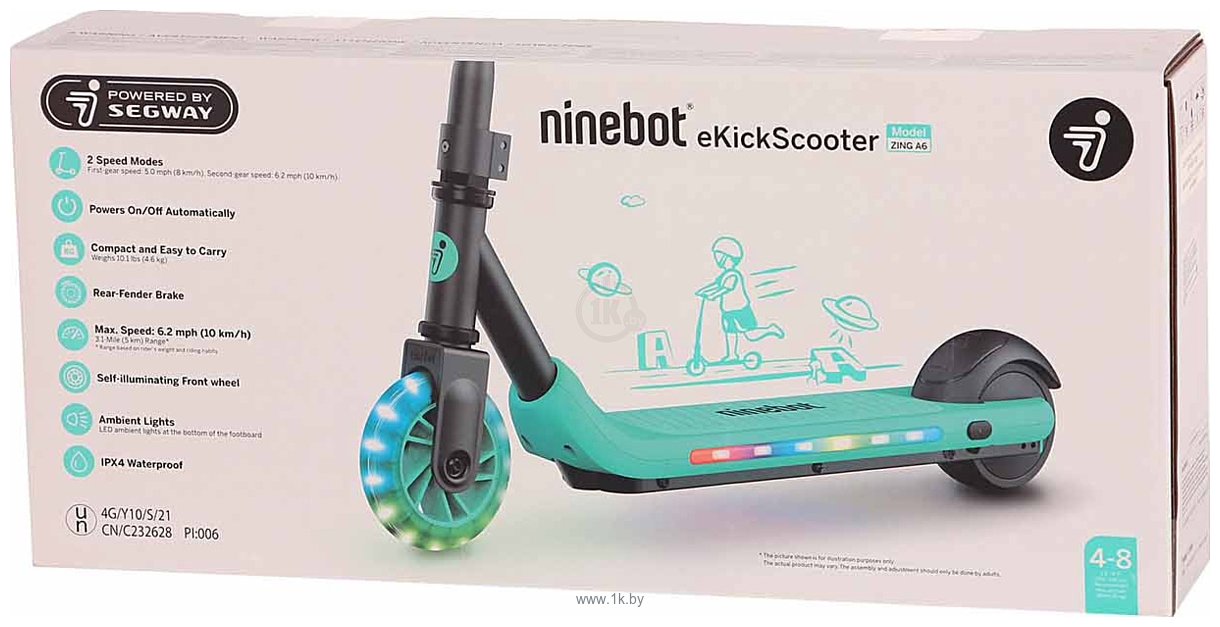 Фотографии Ninebot eKickScooter Zing A6 (зелёный)