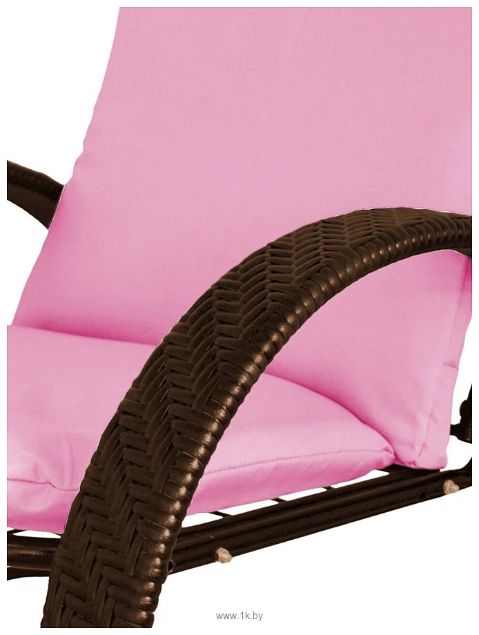 Фотографии M-Group Фасоль 12370208 (коричневый ротанг/розовая подушка)