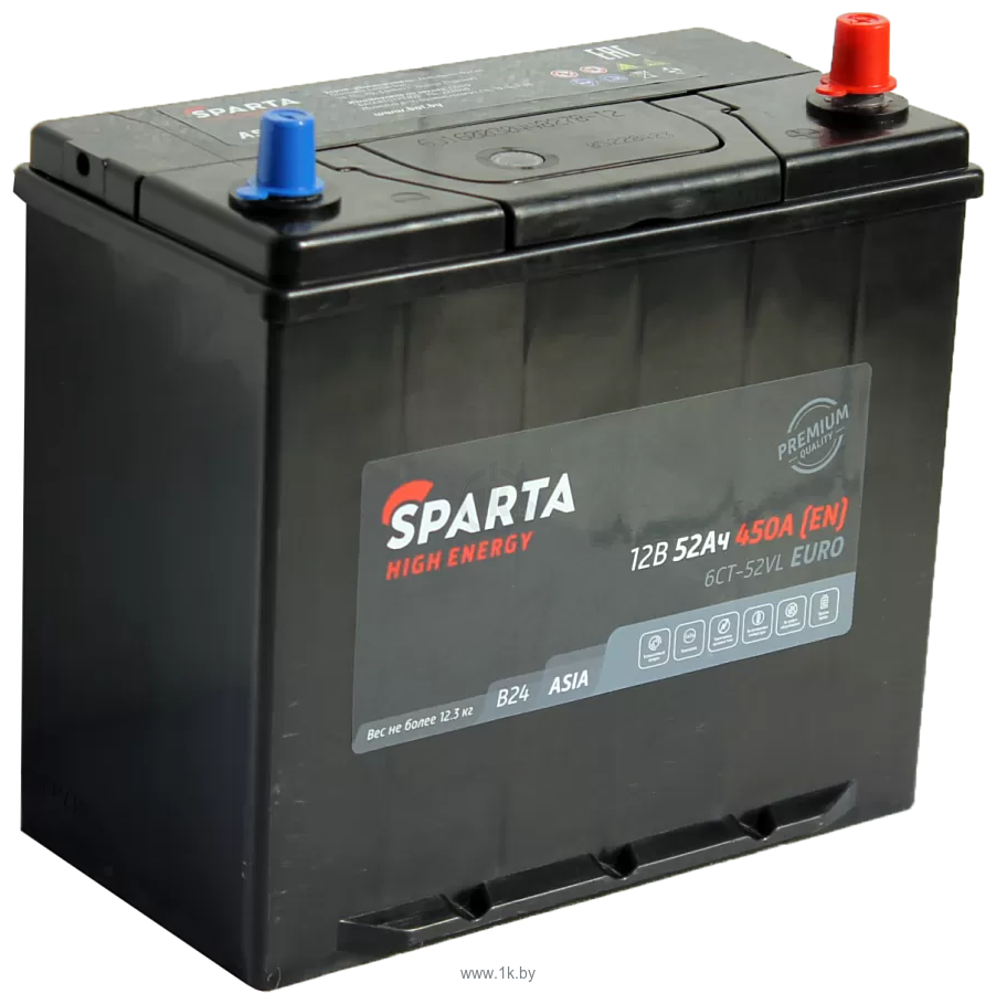 Фотографии Sparta High Energy Asia 6СТ-52 Евро 450A (52Ah)