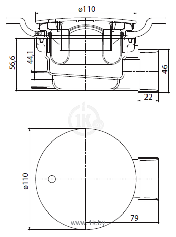 Фотографии Cezares CZR-01-90 + Tray-Cover-CR (хром)