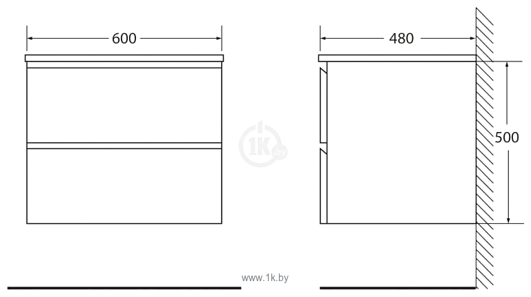 Фотографии BelBagno Luce-600-2C-SO-PT (stone)