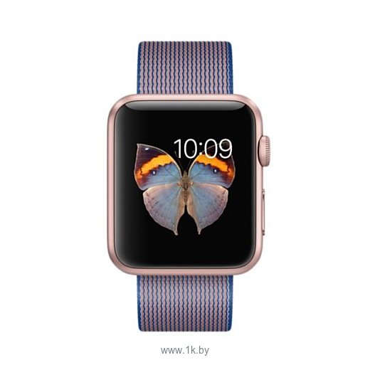 Фотографии Apple Watch Sport 38mm Rose Gold with Royal Blue Woven Nylon (MMFP2)