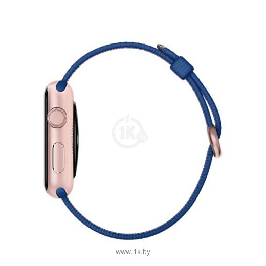 Фотографии Apple Watch Sport 38mm Rose Gold with Royal Blue Woven Nylon (MMFP2)
