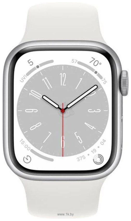 Фотографии Apple Watch Series 8 41 мм (алюминиевый корпус, спортивные силиконовые ремешки S/M + M/L)