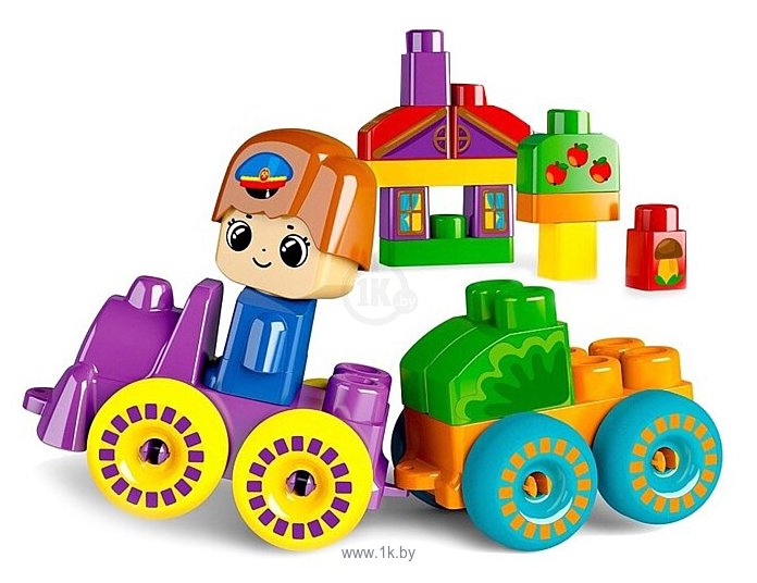 Фотографии Десятое королевство Baby Blocks 03908 Веселый паровозик