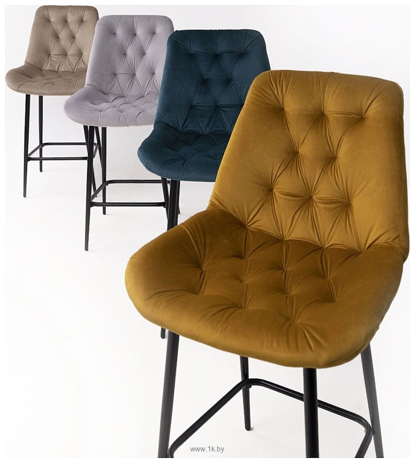 Фотографии Алвест AV 435 барный (серый бархат/черный)