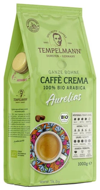 Фотографии Tempelmann Aurelias Caffe Crema зерновой 1 кг